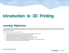 3D Printing Curriculum from Stratasys