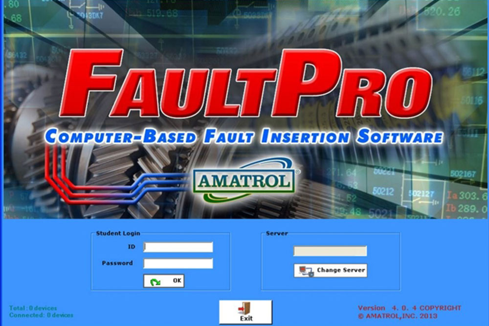 Allegheny Educational Systems Amatrol FaultPro Computer-Based Fault Insertion Software main screen shot