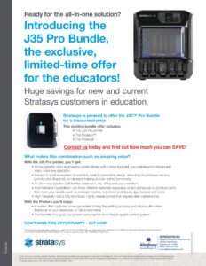 Allegheny Educational Systems Stratasys J35 Pro Bundle Promo