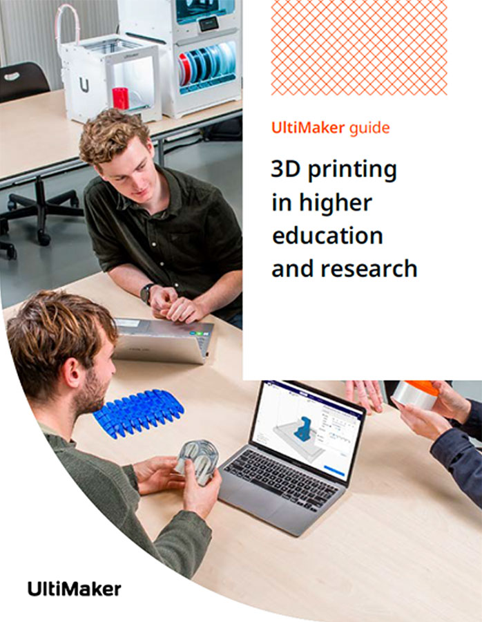 Allegheny Educational Systems UltiMaker 3D Printing in higher education and research guide cover