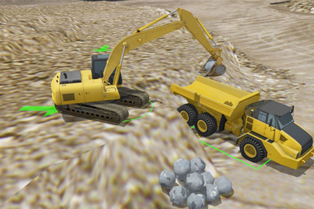 Allegheny Educational Systems Simlog Hydraulic Excavator Personal Simulator Screen Shot